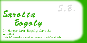 sarolta bogoly business card